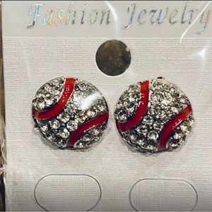 Baseball earrings